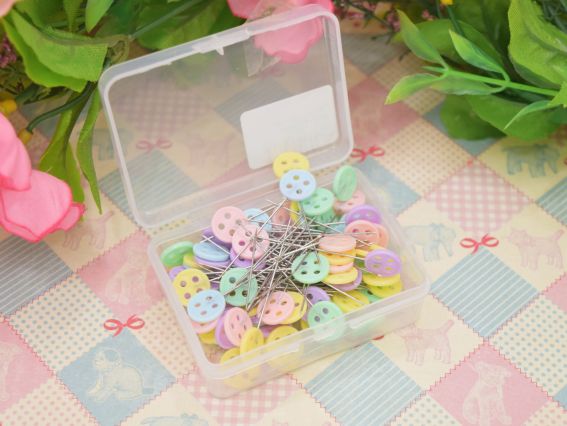 Кравецькі Шпильки з гудзиком, сталь, довжина 45мм, у коробочці