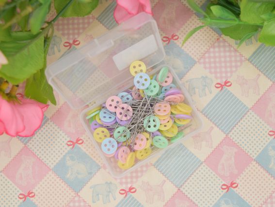 Кравецькі Шпильки з гудзиком, сталь, довжина 45мм, у коробочці