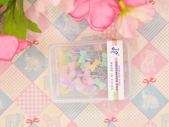 Кравецкие булавки с бантиком, сталь, длина 40 мм, в коробочке