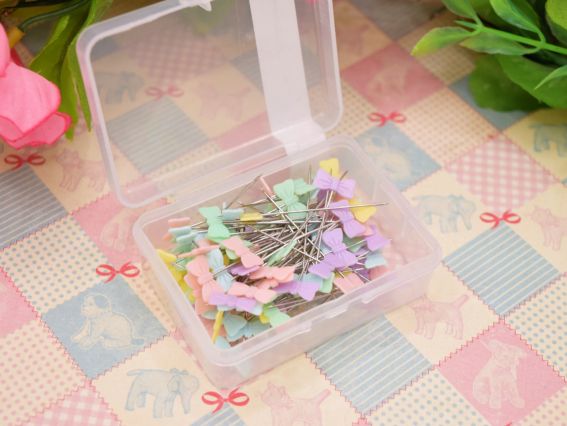 Кравецкие булавки с бантиком, сталь, длина 40 мм, в коробочке