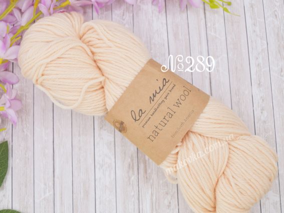 Natural wool la mia пряжа 289 персиковий крем