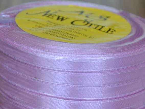 Лента атласная 6 мм - розовый 27, 1 бобина Лента атласная 6 мм - розовый 27, 1 бобина