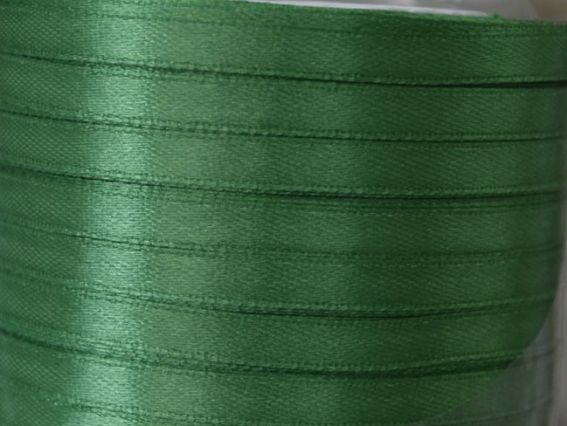 Лента атласная 6 мм - зеленый 51, 1 бобина Лента атласная 6 мм - зеленый 51, 1 бобина