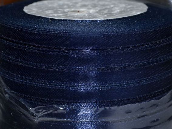 Лента атласная 6 мм - синий темный 71, 1 бобина Лента атласная 6 мм - синий темный 71, 1 бобина