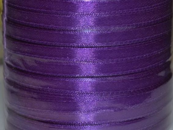Лента атласная 6 мм - фиолетовый 74, 1 бобина Лента атласная 6 мм - фиолетовый 74, 1 бобина