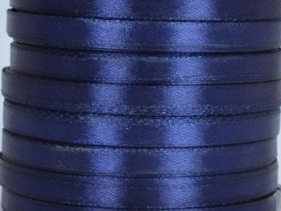 Лента атласная 6 мм - синий тёмный №85, 1 бобина Лента атласная 6 мм - синий тёмный №85, 1 бобина