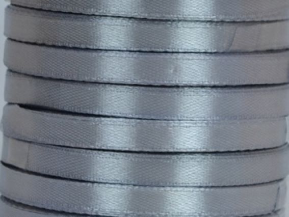 Лента атласная 6 мм - серый №89, 1 бобина Лента атласная 6 мм - серый №89, 1 бобина