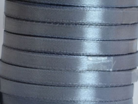 Лента атласная 6 мм - серый тёмный №90, 1 бобина Лента атласная 6 мм - серый тёмный №90, 1 бобина