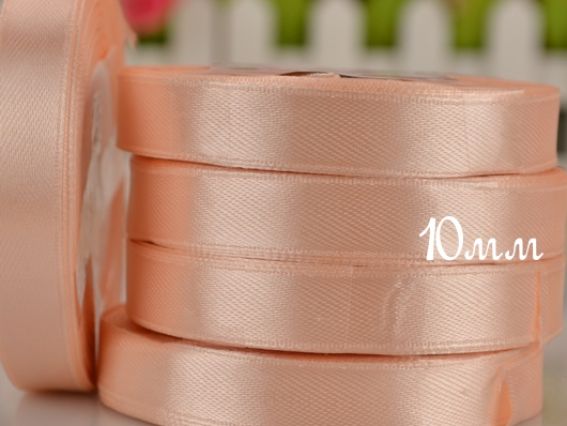 Лента атласная 10 мм - нежно-персиковая №05,  бобинка Лента атласная 10 мм - нежно-персиковая №05,  бобинка