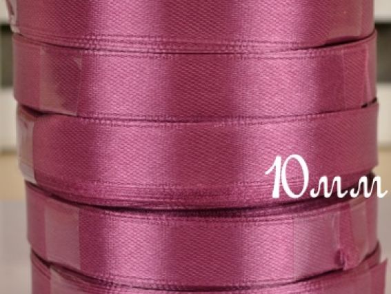 Лента атласная 10 мм - пыльная роза темная №07,  бобинка Лента атласная 10 мм - пыльная роза темная №07,  бобинка