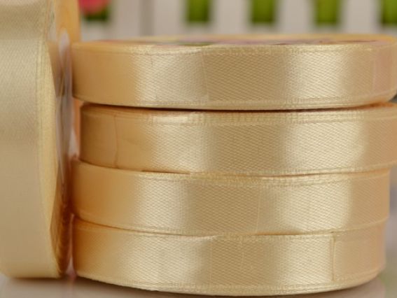 Лента атласная 10 мм - ванильная №08,  бобинка Лента атласная 10 мм - ванильная №08,  бобинка
