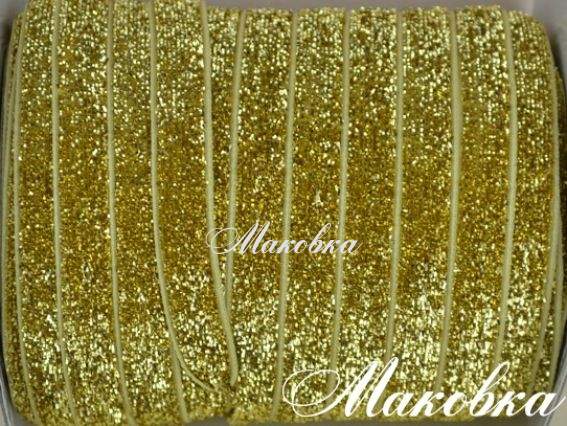 Бархатная лента 10 мм, золотая, 1 м Бархатная лента 10 мм, золотая, 1 м