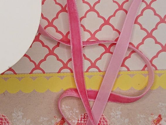 Лента бархатная , ширина 10 мм, цвет Розовый, 1 м