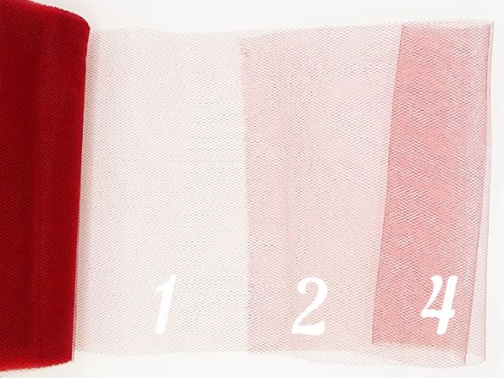 Фатиновая лента Бордовая, ширина 15см, 1 метр