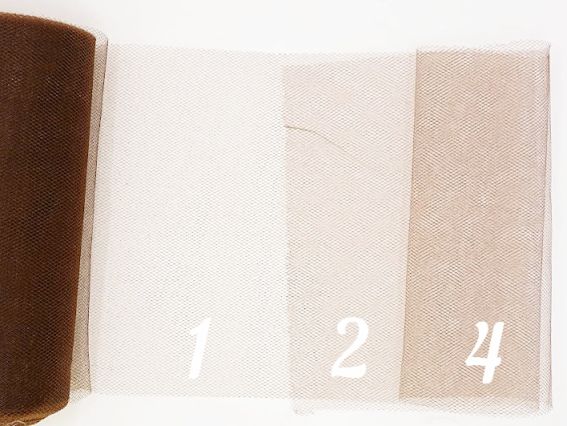 Фатиновая лента Коричневая, ширина 15см, 1 метр