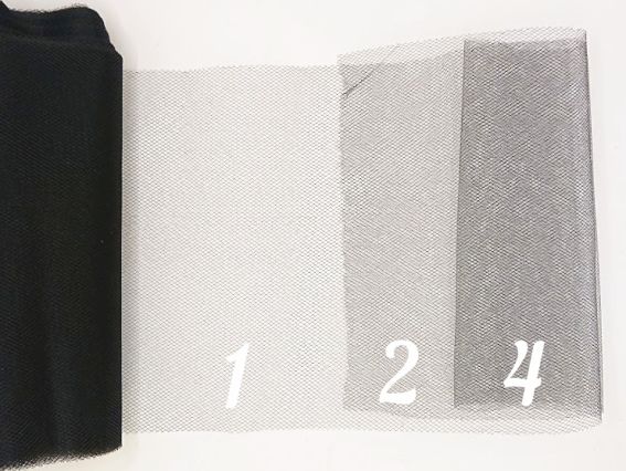 Фатинова стрічка Чорна, ширина 15см, 1 метр