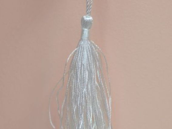 Шовковисті китиці довжина 13,5 см, БІЛІ 10 штук DB1001