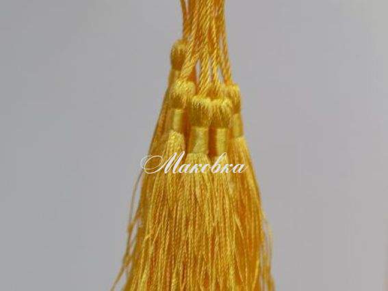 Кисти шелковистые 13,5 см, Желтый медовый цвет DB1426, 10 штук
