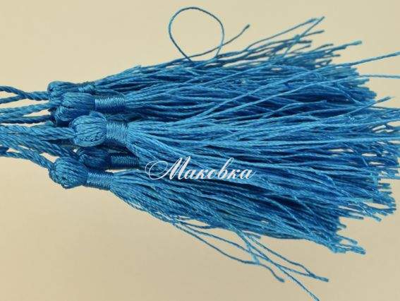 Китичка шовковисті 13,5 см, Яскраво Блакитні, DB1681, 10 штук Китичка шовковисті 13,5 см, Яскраво Блакитні, DB1681, 10 штук