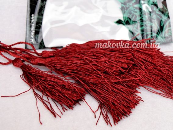 Кисти шелковые 13 (8) см, 10 шт/уп, Paula, бордовые Кисти шелковые 13 (8) см, 10 шт/уп, Paula, бордовые