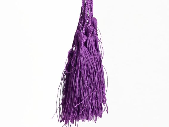 Шелковые кисти длина 13,5 см, Фиолетово-Виноградные 10 штук DB1811