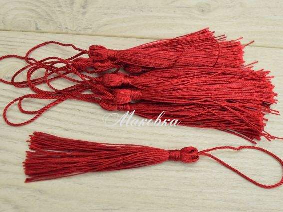 Китичка шовковисті 13,5 см,Червоні, DB1372, 10 штук Китичка шовковисті 13,5 см,Червоні, DB1372, 10 штук