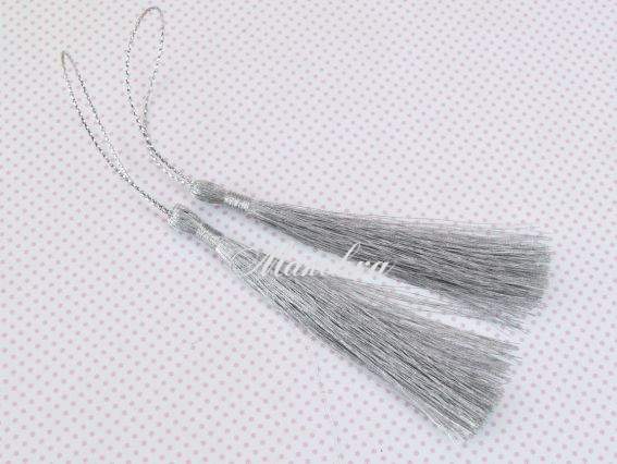 Китичка для прикрас люрекс СРІБНІ, 13 см, 2 шт Китичка для прикрас люрекс СРІБНІ, 13 см, 2 шт