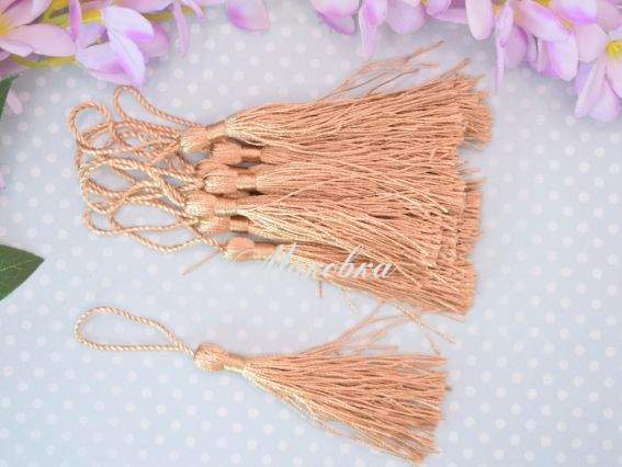 Китичка шовковисті 13,5 см,  Солом'яний колір, D57, 10 штук Китичка шовковисті 13,5 см,  Солом'яний колір, D57, 10 штук