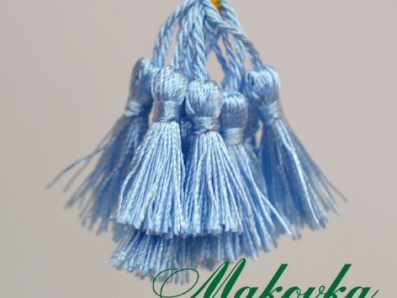 Кисти шелковые 4,5-5 см, голубые, 10 штук Кисти шелковые 4,5-5 см, голубые, 10 штук