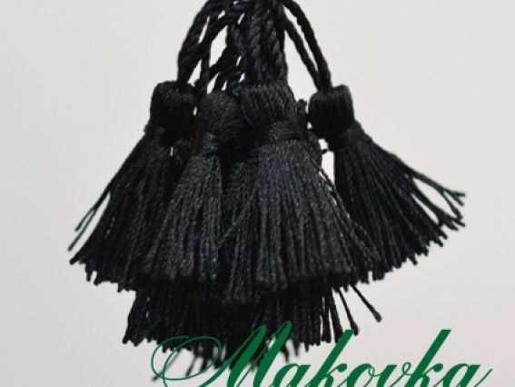 Кисти шелковые 4,5-5 см, черные, 10 штук Кисти шелковые 4,5-5 см, черные, 10 штук