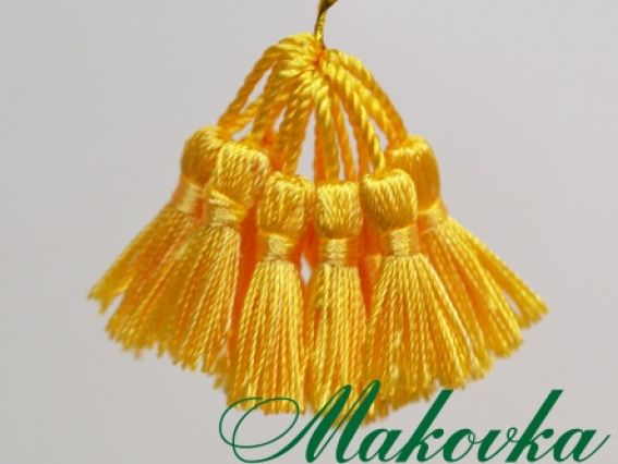 Кисти шелковые 4,5-5 см, желтые, 10 штук Кисти шелковые 4,5-5 см, желтые, 10 штук