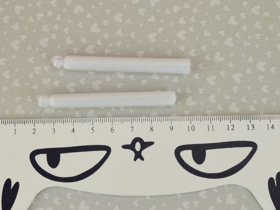 Шелковые кисти для украшений, длина 3 см, Белый цвет, 2 штуки