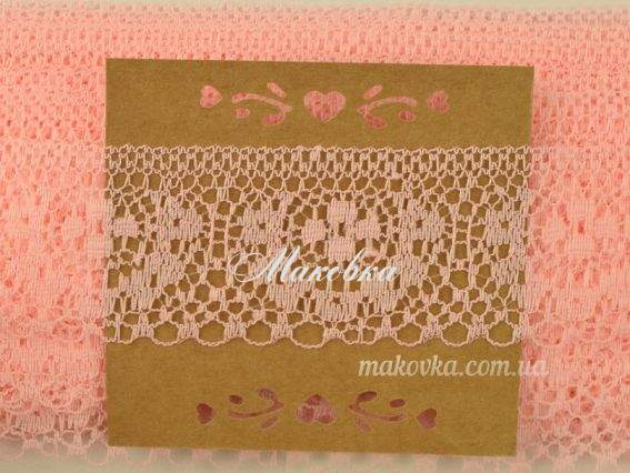 Мереживо гіпюр 35 мм, №02 рожево-персикове, 187-06, 1 м Мереживо гіпюр 35 мм, №02 рожево-персикове, 187-06, 1 м