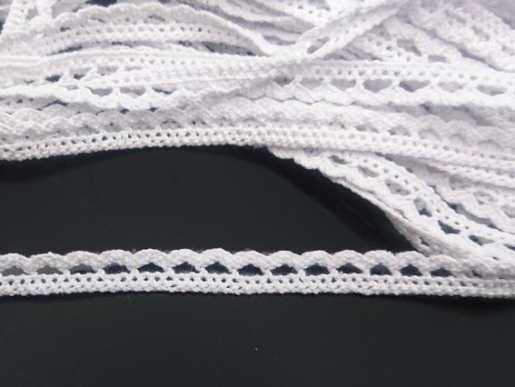 Мереживо 10 мм, Просте біле , 1 м Мереживо 10 мм, Просте біле , 1 м