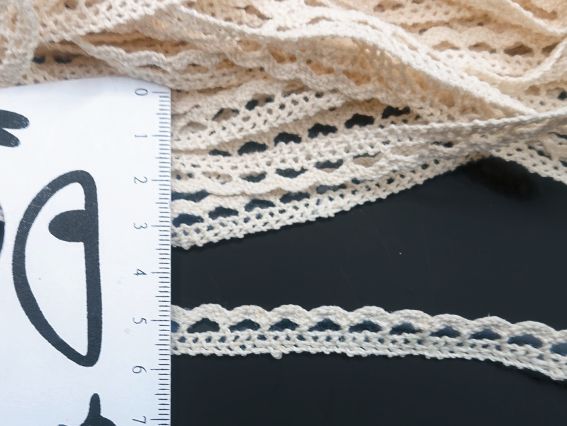 Кружево 10 мм, Простое бежевое 1 м