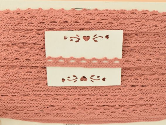 Стрічка мереживна ХБ ширина 13 мм, №01 пильна троянда арт. 7387, 1 м