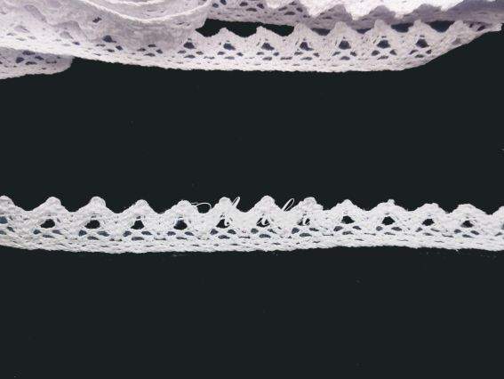 Мереживо 15 мм, Трикутнички ажур, біле , 1 м Мереживо 15 мм, Трикутнички ажур, біле , 1 м