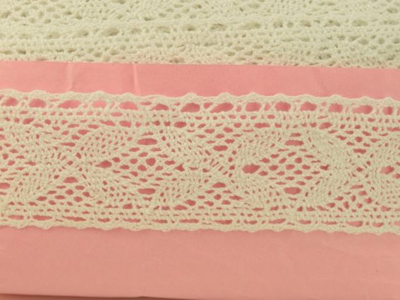 Кружево 43 мм, №01 ХБ белое, Z5010B, 1 м Кружево 43 мм, №01 ХБ белое, Z5010B, 1 м