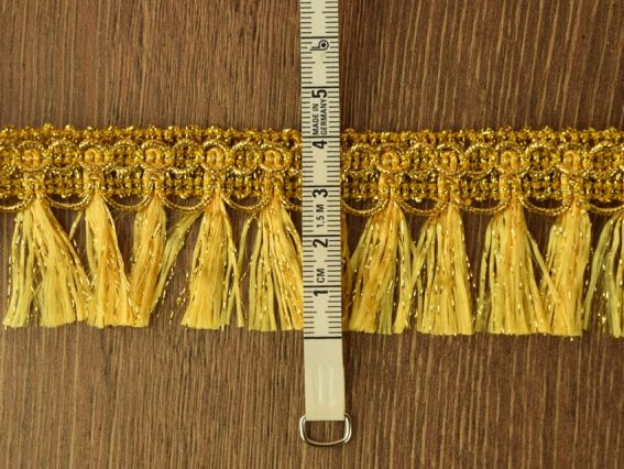 Тесьма 40мм с бахромой, ЗОЛОТО, 2821-01, 1 метр