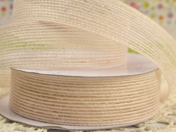 Лента Мешковина 25 мм, светлый беж, 1 метр Лента Мешковина 25 мм, светлый беж, 1 метр