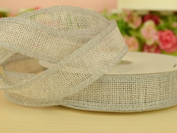 Лента Мешковина 25 мм, сіра, 1 метр Лента Мешковина 25 мм, сіра, 1 метр