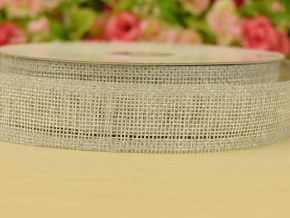 Лента Мешковина 25 мм, колір сіра, 1 метр