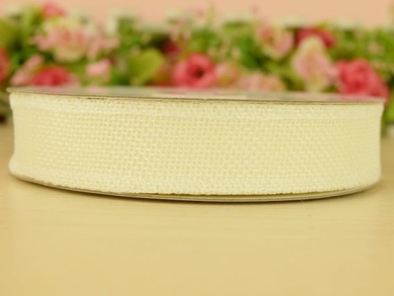 Лента Мешковина 25 мм, колір кремова, 1 метр