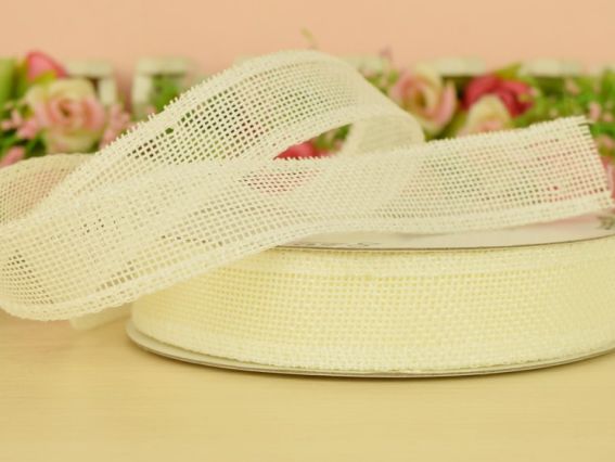 Лента Мешковина 25 мм, крем, 1 метр Лента Мешковина 25 мм, крем, 1 метр