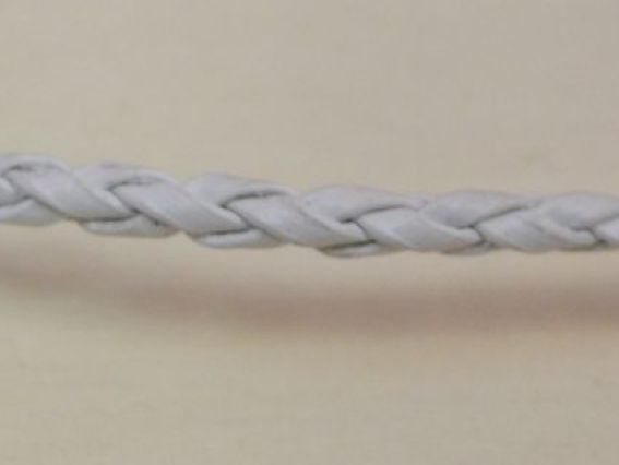 Шнур плетенный ПУ, 3 мм, белый, 1 м Шнур плетенный ПУ, 3 мм, белый, 1 м