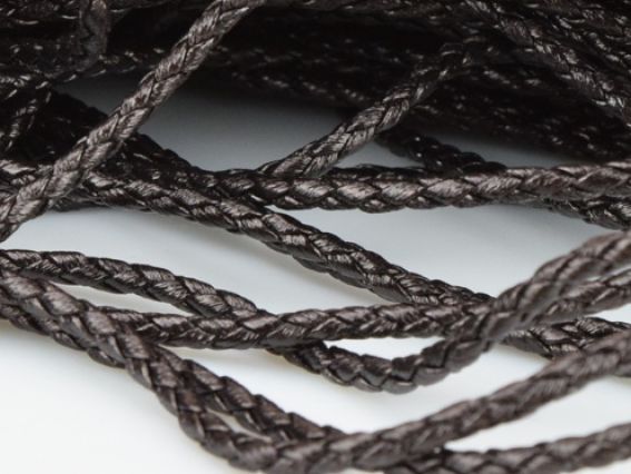 Шнур плетенный ПУ, 3 мм, темно-КОРИЧНЕВЫЙ, 1 м Шнур плетенный ПУ, 3 мм, темно-КОРИЧНЕВЫЙ, 1 м
