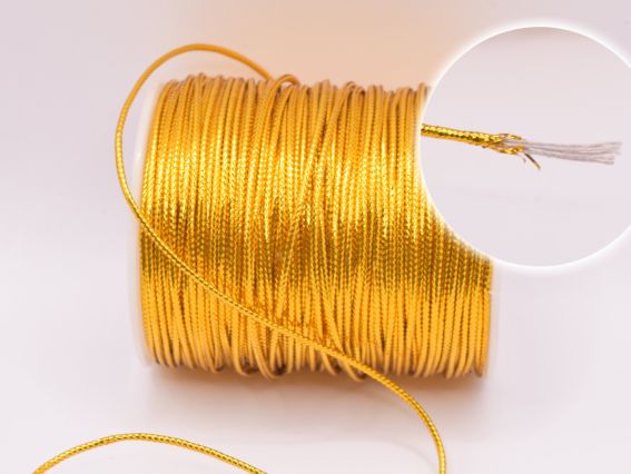 Шнур металізований ЗОЛОТИЙ, 2 мм, 1 м Шнур металізований ЗОЛОТИЙ, 2 мм, 1 м