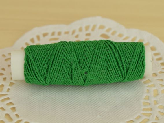 Нитка-резинка классическая, цвет на выбор темно-зеленый