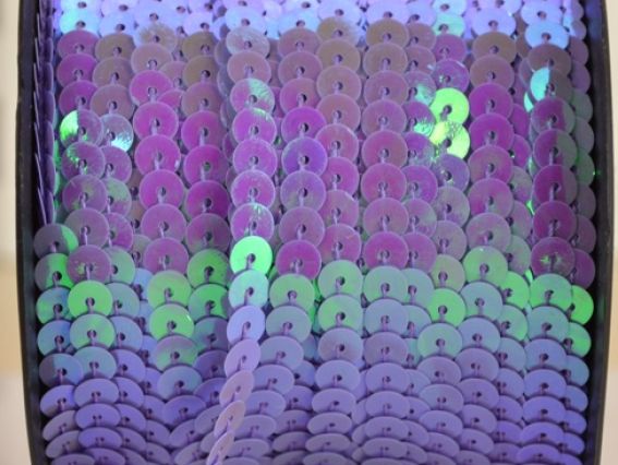 Лента из пайеток Хамелеон сиреневая, 1 метр Лента из пайеток Хамелеон сиреневая, 1 метр