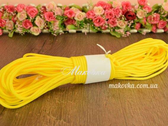Шнур парашютный 330 , толщина 4мм, ЖЕЛТЫЙ 7 жил. 31м/шт